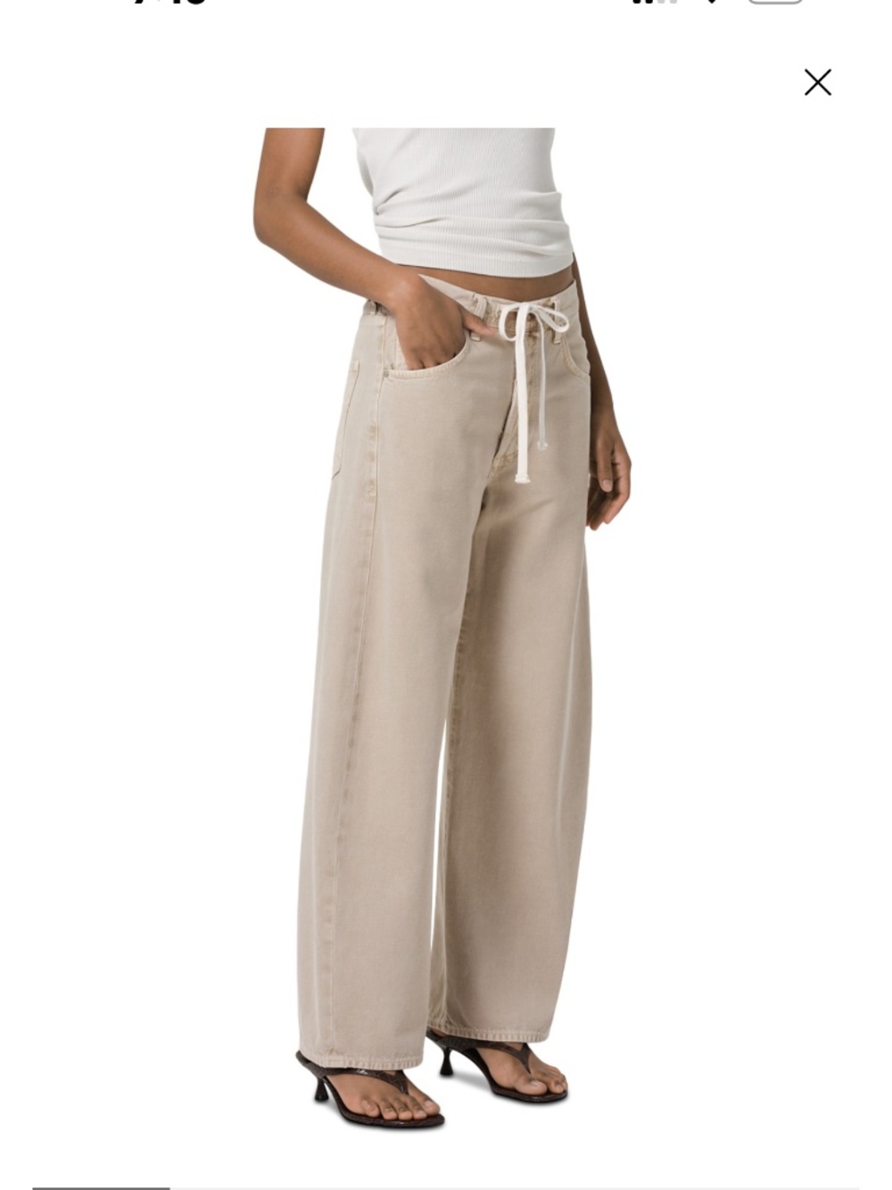 Citizens of Humanity Brynn Drawstring High Rise Jeans in Burnished Quartz - Picture 3 of 3